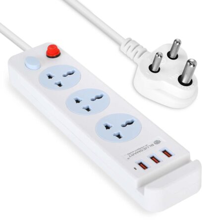 3 Power Strip Extension Sockets for Multiple Use USB-A Parts for Device/Gadgets