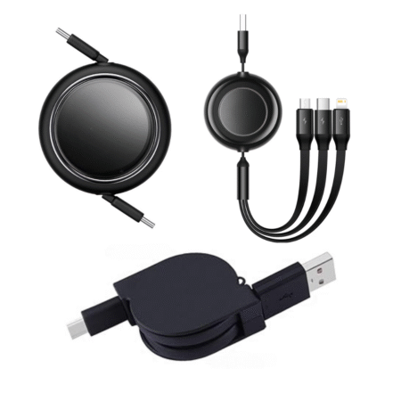 Retractable Data Cable – Compact & Tangle-Free