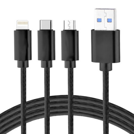 3 in 1 Fast Charging Braided Multipurpose Cable